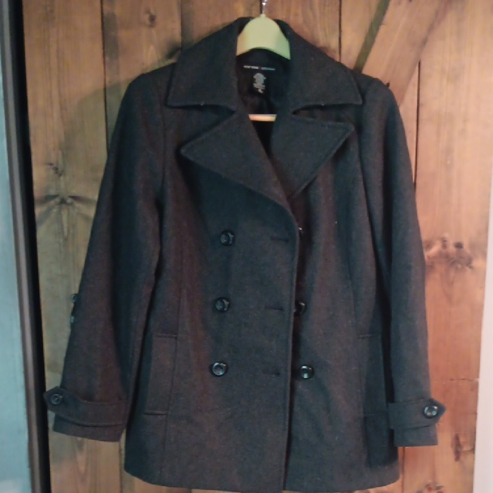 New York & Company Charcoal Peacoat